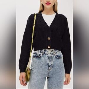 H&M Button-Up Cropped Women's Sweater